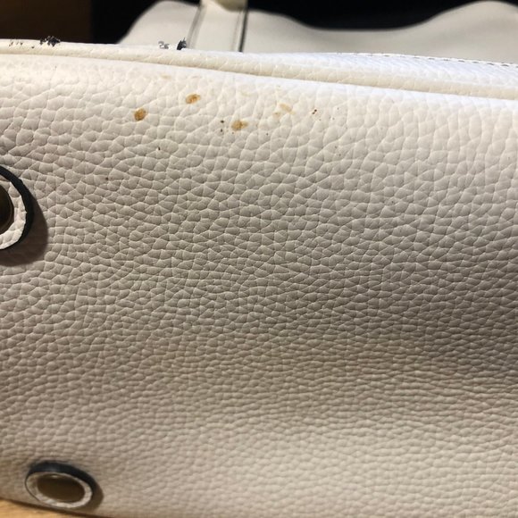 *NWD Womens J.Crew Borge Garveri White Pebbled Leather Tote Handbag - Picture 11 of 14